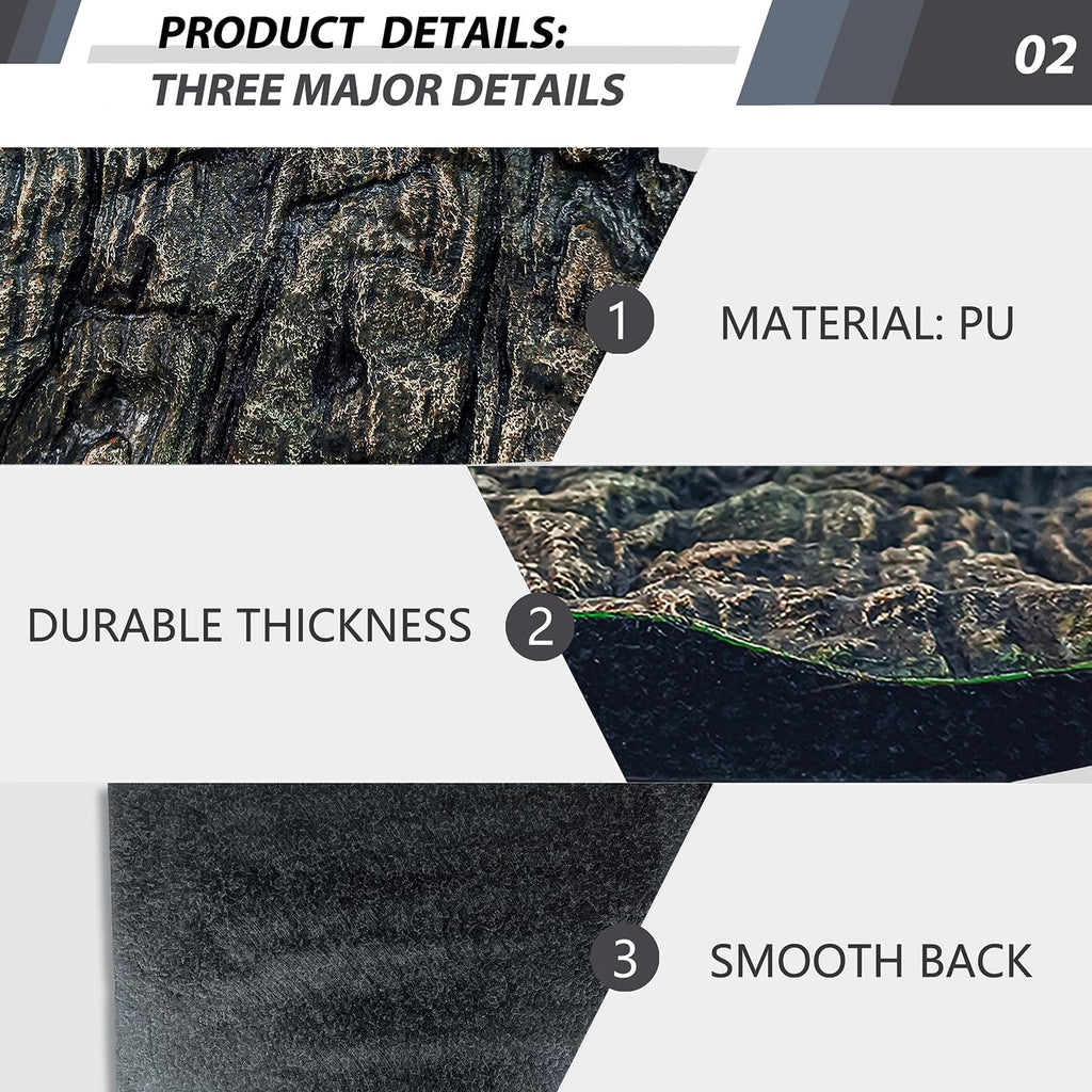 17.7x11.8in Rock Terrarium Background,3D Reptile Tank Background Board,Amphibian Stereo Backdrop Wall,Lizard Snake Gecko Spider Fish pet silo Background Decorative Panel(Paleyellow)