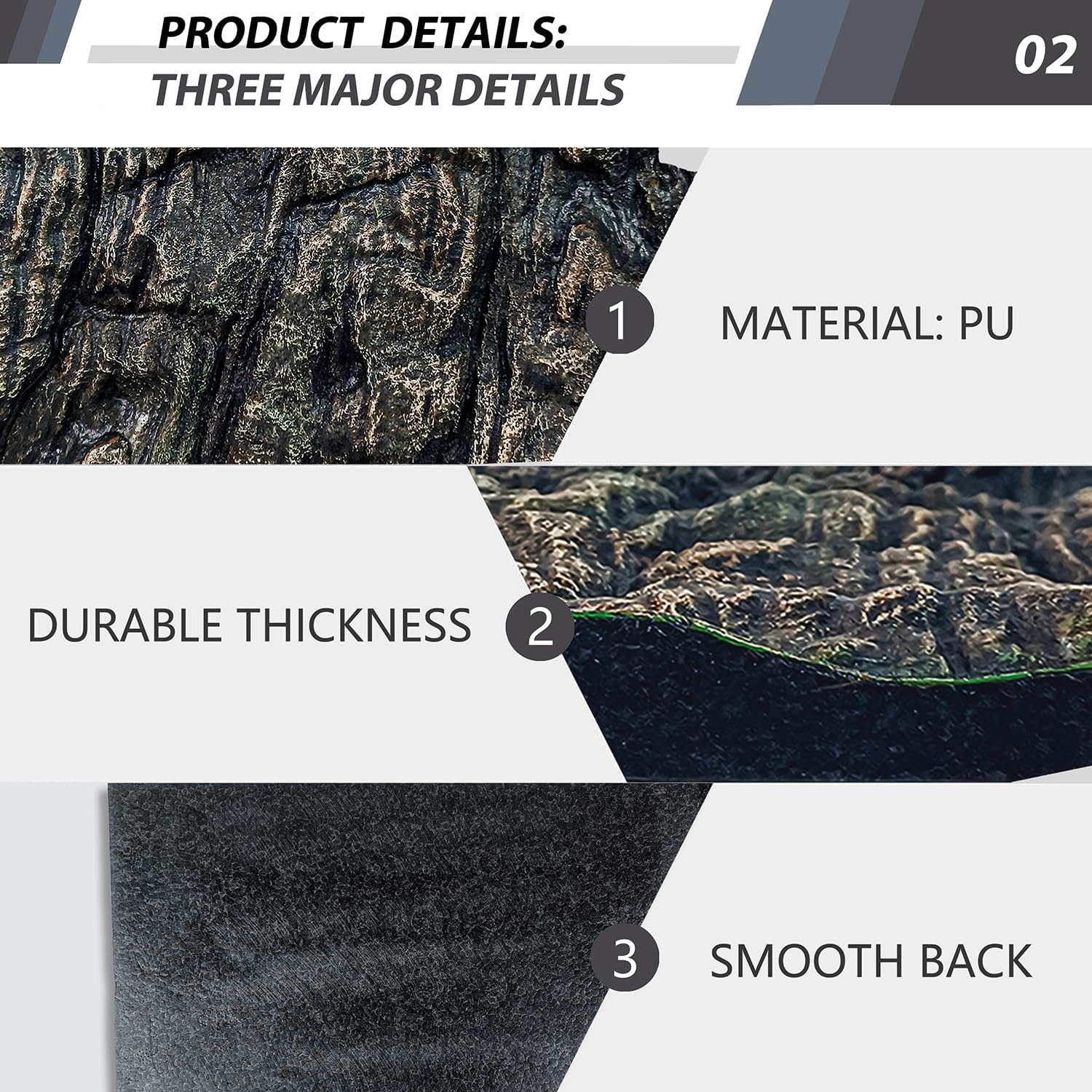 17.7x11.8in Rock Terrarium Background,3D Reptile Tank Background Board,Amphibian Stereo Backdrop Wall,Lizard Snake Gecko Spider Fish pet silo Background Decorative Panel(Paleyellow)