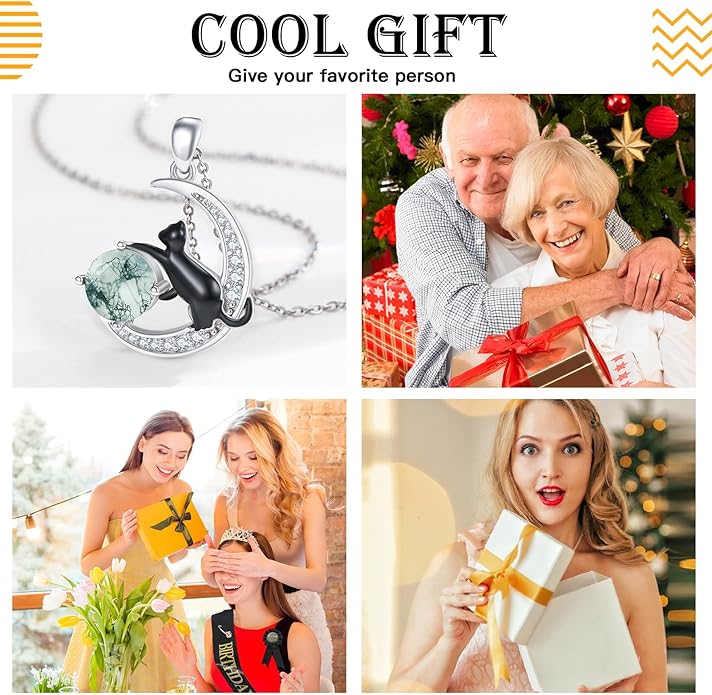 Animal Necklace 925 Sterling Silver Cat/Dog/Fox/Axolotl/Highland Cow Pendant Necklace Cute Animal Jewelry Graduation Gifts for Women