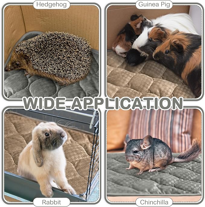 4 Pack Self Warming Cat Bed 16 x 20 Self Heating Cat Mat Warm Thermal Pet Pad Washable Dog Crate Pad Body Heat Dog Cat Bed Mat Blanket Non Slip Bottom for Outdoor Indoor Pets(Grey,Camel)