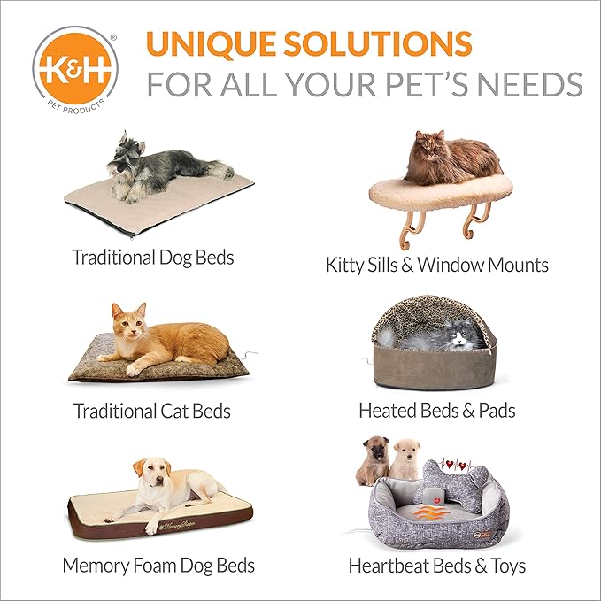 K&H Pet Products Thermo-Pet Mat Reversible Heated Pet Bed Sage 14 X 28 Inches