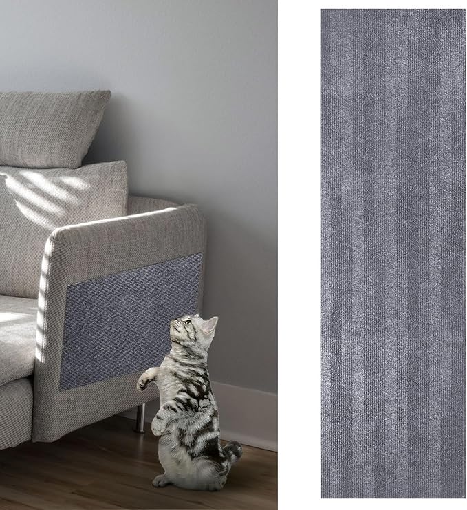 Climbing Cat Scratcher Mat, DIY Climbing Cat Scratcher Cat Scratching Post Wall Cat Scratcher Self Adhesive Scratch Pad for Tree Cat Shelf Steps Couch Furniture DIY Protector