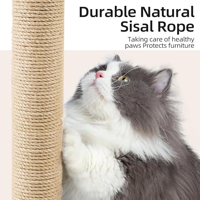 Cat Scratcher with Sisal Rope 39.4 inch Tall Cat Tree for Indoor Cats Large Adult Cat Scratching Post,Cute Kitten Cat Scratching Posts in Palm Tree