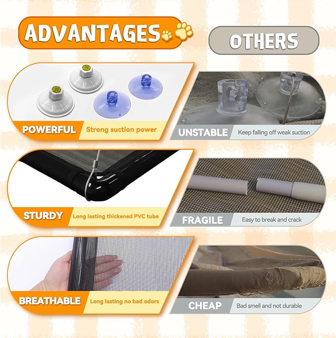 Cat Hammock for Window, Cat Window Perch for Indoor Cats,Resting Pet Bed Mounted for Kitty Pet Kitten Cat Beds, Cat Shelves Hold Up to 40 Pounds, Suitable for Window Width Over 30in