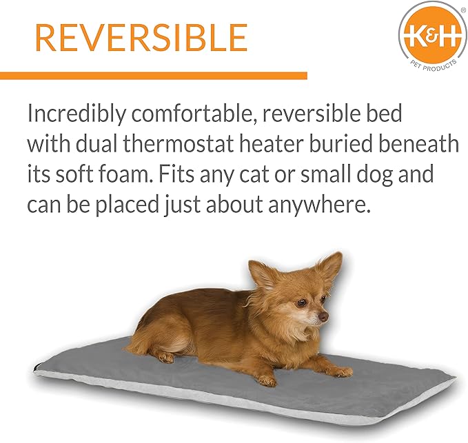 K&H Pet Products Thermo-Pet Mat Gray 14 X 28 Inches