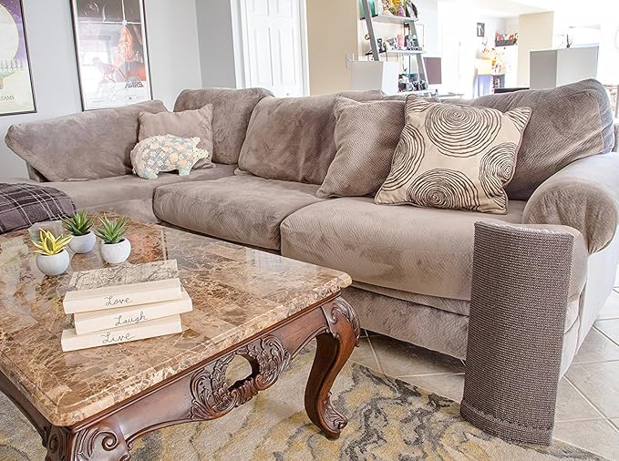 Sofa-Scratcher' Cat Scratching Post & Couch-Corner/Furniture Protector (Ivory)