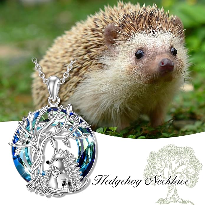 TOUPOP Tree of Life Animal Necklace 925 Sterling Silver Crystal/Abalone Shell Animal Pendant Jewelry Birthday Mothers Day Gifts for Women Mom Wife Her