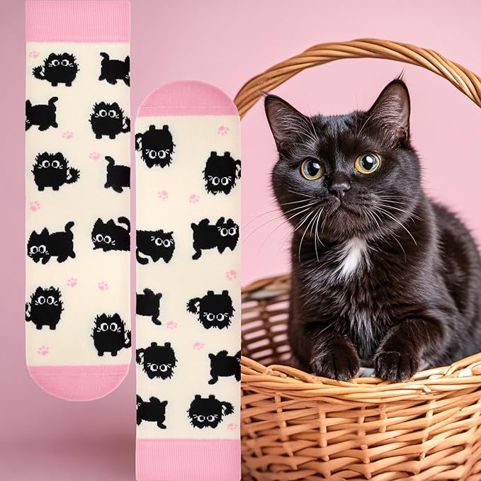 AGRIMONY Funny Cat Dog Socks for Women Teen Girls-Animal Novelty Cute Socks-Mothers Day Cat Dog Mom Gifts Stocking Stuffers
