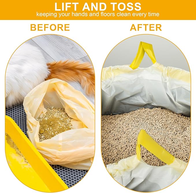 60 Count Cat Litter Pans Liners Super Thick,Cat Litter Bags Heavy Duty 29.6“X12.6”,Unscented Litter Box Liners Compatible With Cleanpethome Self-Cleaning Cat Litter Box,Automatic Cat Litter Box Bags