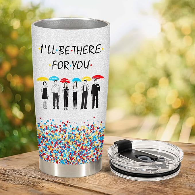 34HD Gifts for Friends, Friend Tumbler with Lid 20 oz Stainless Steel, Best Friend Cup, Friends Coffee Mug, Birthday Gifts for Women Men