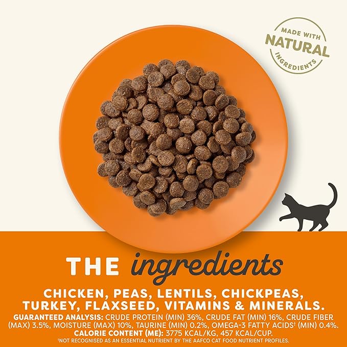 Applaws Complete Dry Cat Food, Grain-Free, Limited Ingredient Food with Added Vitamins & Minerals, Protein, Natural Cat Food, Supports Digestion, Chicken & Turkey (4 Pound Dry Cat Food)