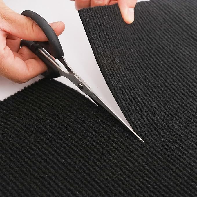 Cat Scratch Furniture Protector，78.7"x15.8"Cat Scratching Mat,Trimmable Self-Adhesive Cat Couch Protector,cat Wall Scratcher,Pad Replacement for Cat Tree Shelves and Post (Black)