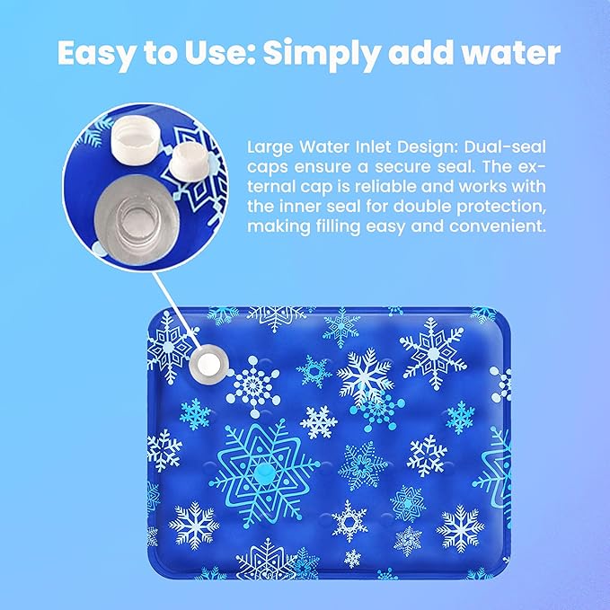 Portable Cooling Ma for Dogs and Cats by CuddlePawPaw - Foldable, Water-Filled Gel Technology, Easy to Clean, Durable and Leak-Proof, Perfect for Indoor and Outdoor Use (24x36)