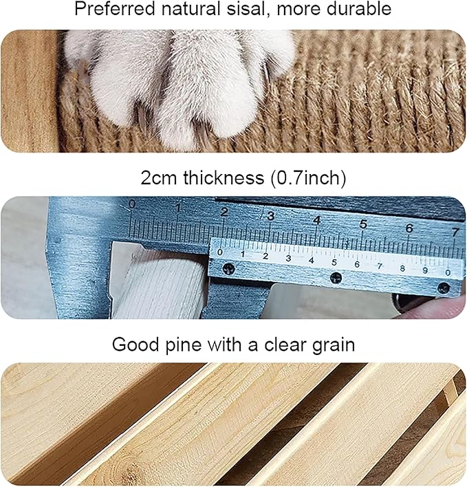 Cat Climbing Shelf Wall Mounted, 2 Step Cat Stairway with Jute Scratching for Cats Perch Platform Supplies