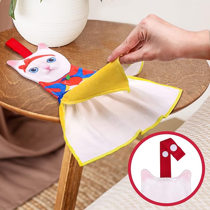 AGRIMONY Cat Funny Hand Towels - Super Absorbent Soft, Animal Print, White - Perfect for Bathroom & Kitchen, Decorative, Gift for Cat Lovers