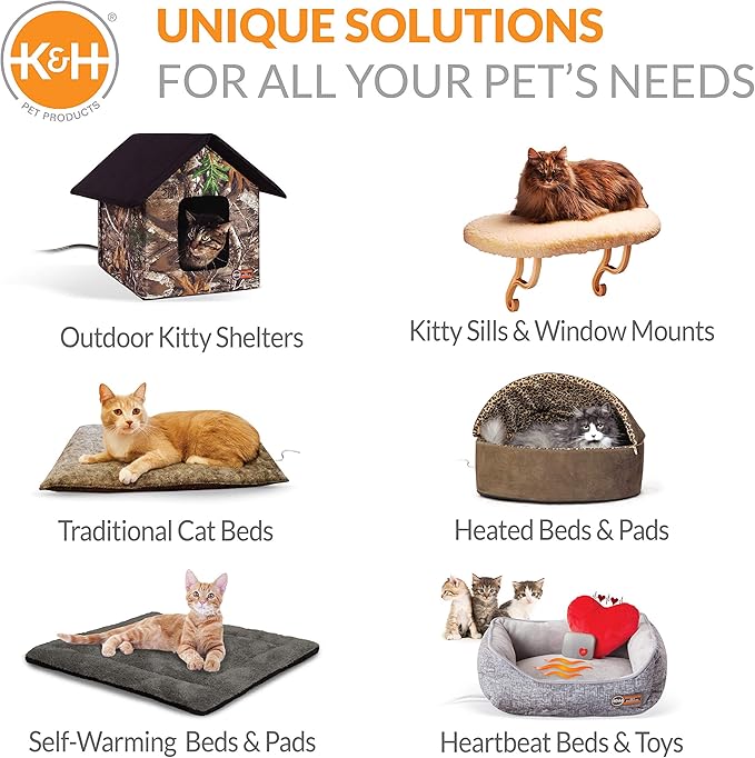K&H Pet Products Deluxe EZ Mount Kitty Sill Window Sill Cat Bed, Cat Window Hammock Seat, Sturdy Indoor Cat Window Perch, Essential Cat Hammock Style Shelf - With Bolster Chocolate