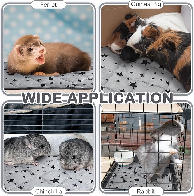 Namalu 4 Pack Self Warming Cat Bed Self Heating Cat Mat Star Pattern Soft Dog Crate Pad Thermal Pet Bed Mat Anti Slip Kennel Mat Washable Dog Cat Warming Bed for Outdoor Indoor Pet (24 x 35 Inch)