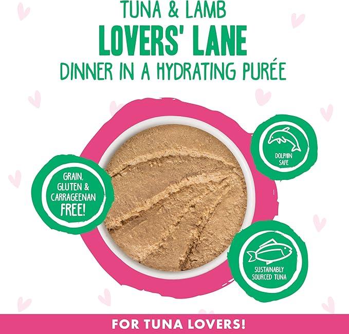 B.F.F. PLAY - Best Feline Friend Paté Lovers, Aw Yeah!, Tuna & Lamb Lovers' Lane with Tuna & Lamb, 2.8oz Can (Pack of 12)