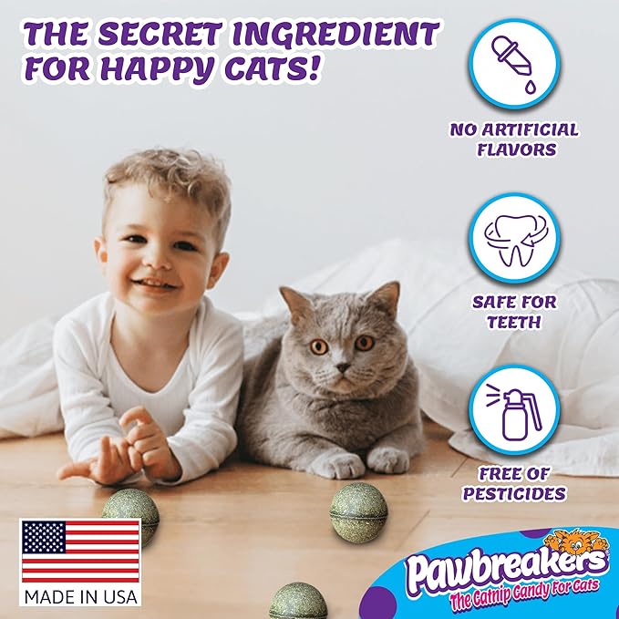 1-MegaBonkas Catnip Ball - All Natural Cat Treats, Medical Grade Catnip Treat and Toy, Catnip for Cats, Safe & Digestible, Hypoallergenic & Vegan - 3 oz - 2.25 inches diameter, Made in USA