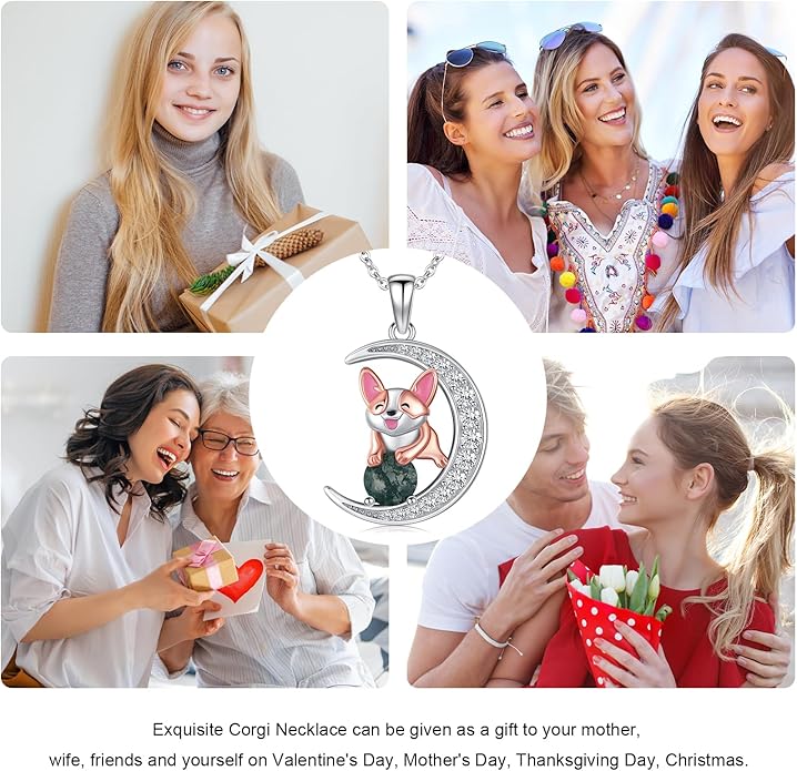 Animal Necklace 925 Sterling Silver Cat/Dog/Fox/Axolotl/Highland Cow Pendant Necklace Cute Animal Jewelry Graduation Gifts for Women