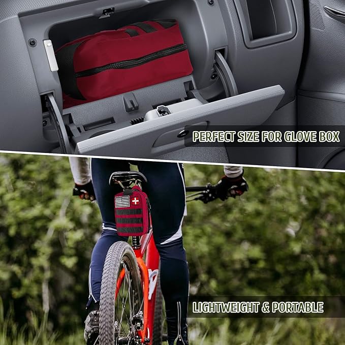 170 PCS Survival Kits, Survival First Aid Kit, Trauma Kit with Essential Survival Gear Emergency Medical Supplies for Hiking Camping Backpacking Outdoor Adventure, Gifts for Christmas Him Dad