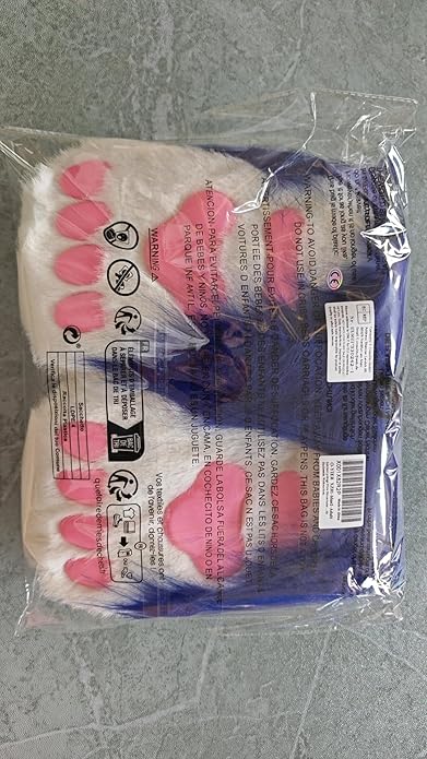 Animal Fuzzy Slippers Bear Cat Wolf Dog Fox Fursuit Feet Paw Claw Shoes Furry Boots Costume Accessories for Adult Kids