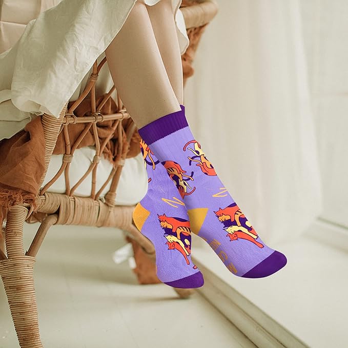 AGRIMONY Funny Cat Dog Socks for Women Teen Girls-Animal Novelty Cute Socks-Mothers Day Cat Dog Mom Gifts Stocking Stuffers