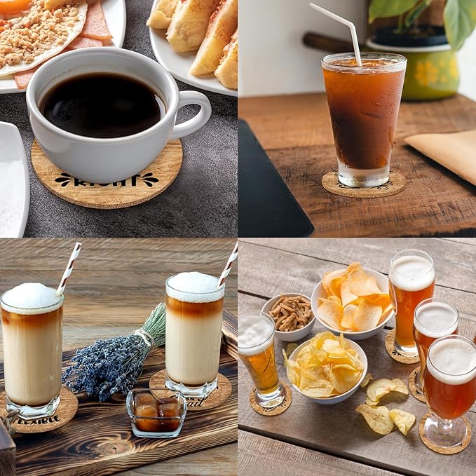 6 Pcs with Holder Drink Cork Coasters,Funny Office Gifts for Coworkers,Novelty Gifts for New Colleagues Employees Boss,Office Desk Coasters,Humorous Christmas Birthday Gifts for Men Women