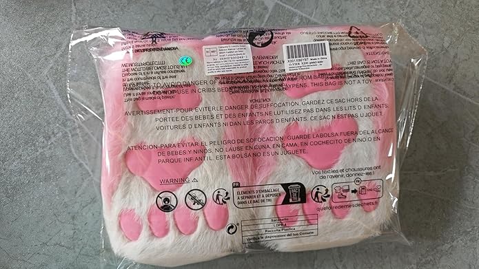 Animal Fuzzy Slippers Bear Cat Wolf Dog Fox Fursuit Feet Paw Claw Shoes Furry Boots Costume Accessories for Adult Kids