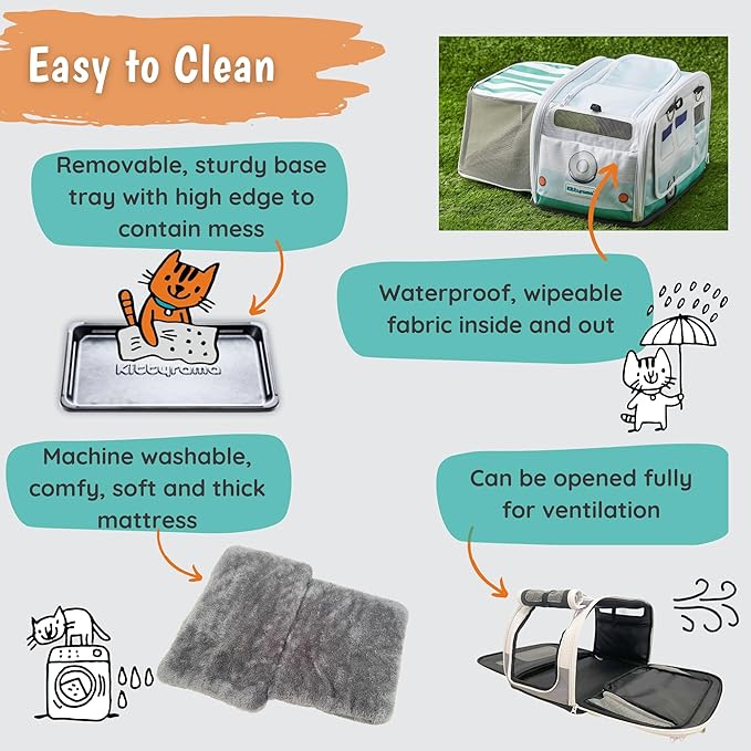 2-in-1 Premium Cat Carrier & Hideaway. Calming Carrier for Anxious Cats. Recommended by Veterinarians. Airline Approved, Soft-Sided, Expandable & Collapsible,17" x 11" x 11", Easy to Clean