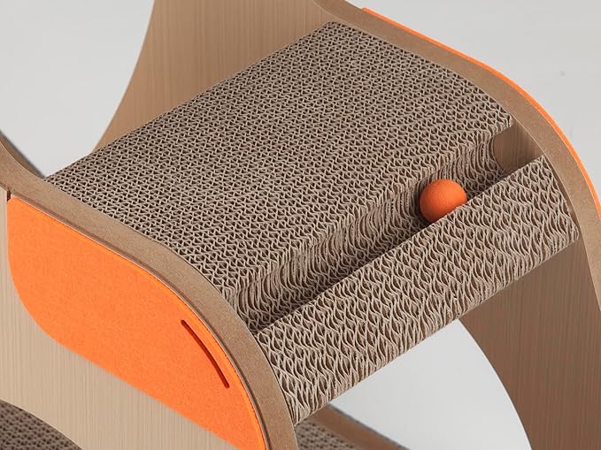 Rocking Horse Cat Tree - Vintage 3-in-1 Scratcher, Lounger, and Play Toy with Nostalgic Wooden Design, Cute and Multi-Functional Cat Furniture