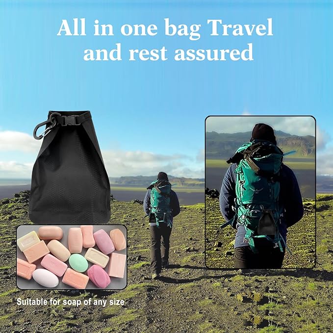 6 Pcs Travel Soap Bag, Waterproof Leakproof Quick Dry Bar Soap Travel Container, Soap Saver Pouch for Camping, Hiking, Hotel Essentials, Portable Soap Holder Travel Case, Soap Travel Bag