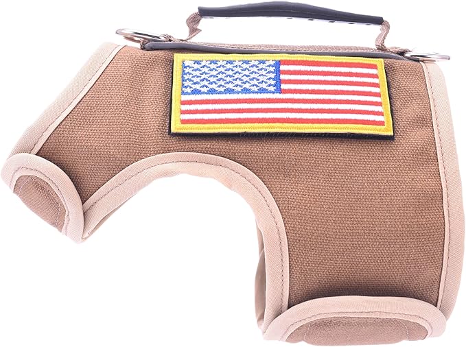 Tactical Kitty Harness and Leash for Walking Escape Proof, Adjustable Kitty Walking Jackets, Padded Stylish Kitty Vest, Khaki, Small