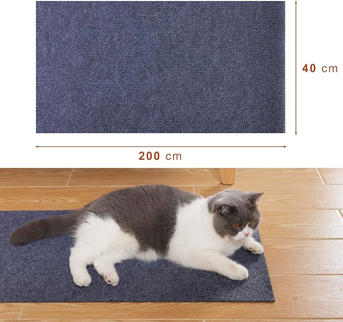 Yangbaga Cat Scratching Post Tree Replacement, 80'' x 16'' Self-Adhesive Trimmable Furniture Protector, Scratching Pad for Reparing, Recovering or DIY Scratcher