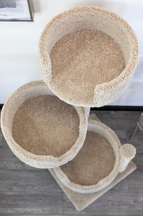 New Cat Condos Wood and Carpet Cat Tree for Big Cats