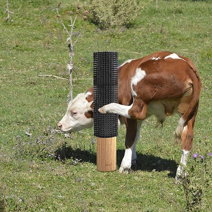 2 pcs Horse Cattle Scratchers, Horse Scratching Post, Soft Massage Brush Kit for Equine Bovine, Scratching Itch Relief Pad for Farm Animals Goat Sheep Cow Dog