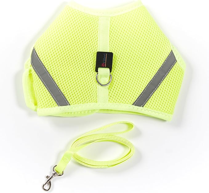 Kitten Harness and Leash Set with Reflective Strip, Cat Harness and Leash Set Escape Proof, Adjustable, Travel, Cat Vest