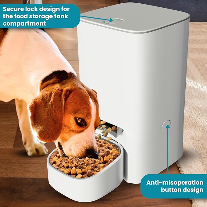 Automatic Cat Feeder - WiFi Automatic Dog Feeder 3.5L Pet Food Dispenser Smart App Control Cat Feeding Station Timed Food Pet Feeder