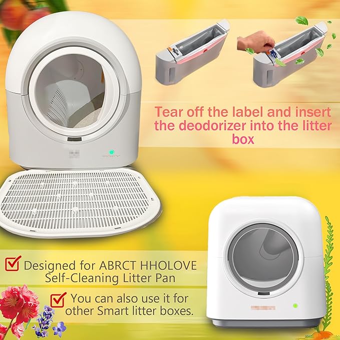 12 PCS Automatic Litter Box Deodorizer Gel Compatible with ABRCT HHOLOVE Self-Cleaning Cat Litter Box, Odor Deodorant for MeoWant LR01 Smart Cat Litter Box, Pet Odor Eliminator