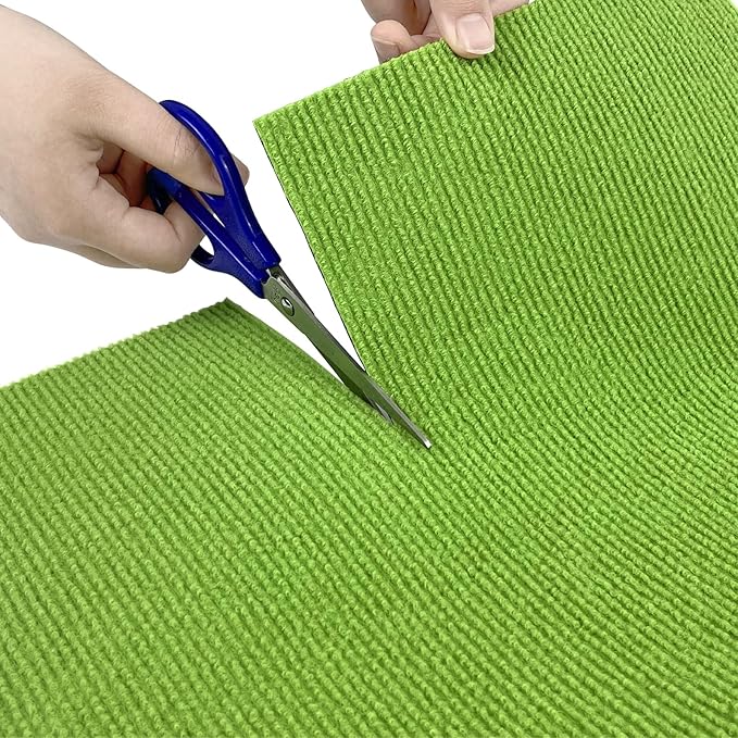 Trimmable Cat Scratching Post Carpet Covered 78.7”x15.8” Self-Adhesive Cat Tree Shelves Replacement Parts Mat Cat Scratcher for Cat Tree Shelf Steps Couch Furniture DIY Protector（Green）