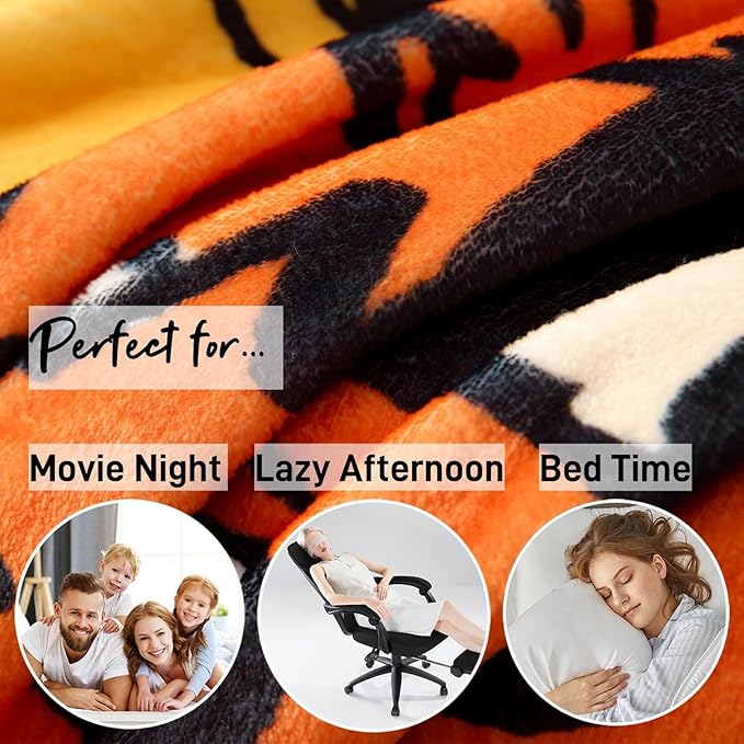 2025 Best Gift Cat Original Designer Throw Blanket, Warm Soft Cute Cat Lover Gifts for Women, Cat Mom Gifts for Cat Lovers, Funny Cat Themed Gifts Blanket for Kids, Birthday Christmas, Black