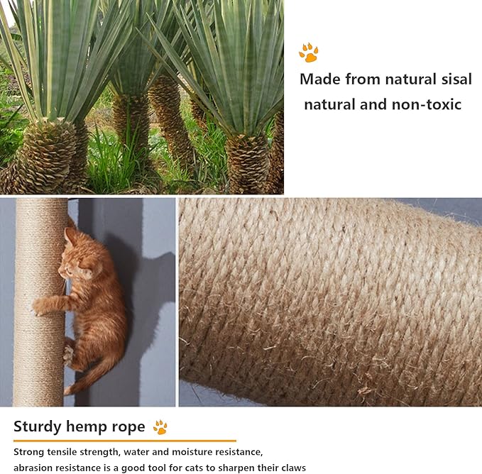 Cat Wall Shelves, Cat Wall Furniture, Cat Shelves and Perches for Wall, Cat Wall Steps Set with 4 Cat Condos House, 9 Cat perches, 2 Bridge Ladder, 3 Sisal Cat Scratching Post