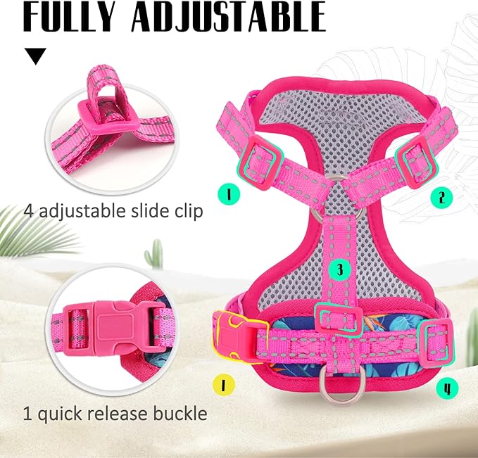 Supet Cat Harness and Leash Escape Proof for Walking, Adjustable Cat Vest Harness and Leash Set for Large and Small Kittens Dogs