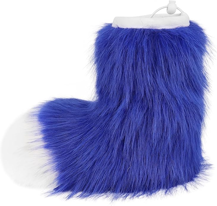 Animal Fuzzy Slippers Bear Cat Wolf Dog Fox Fursuit Feet Paw Claw Shoes Furry Boots Costume Accessories for Adult Kids