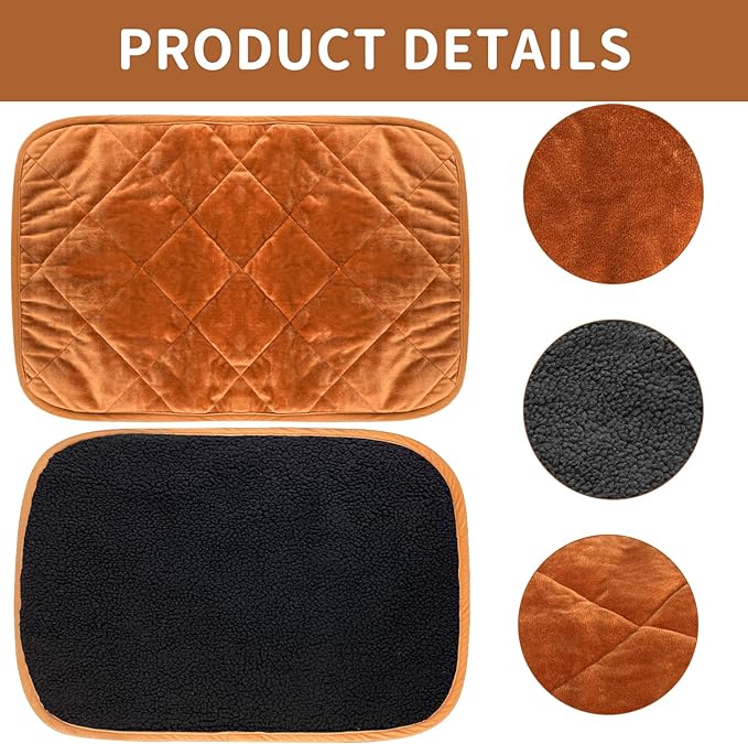 NAMOTEK Self-Warming Cat Bed Indoor/Outdoor Super Soft Self Heating Pet Mat Washable Thermal Pad for Cat & Dog 21x15.7 inch