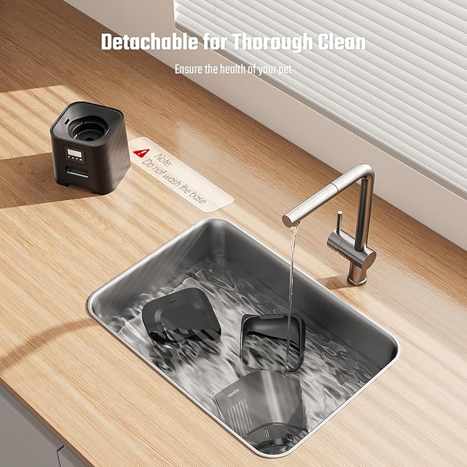 Automatic Cat Feeder- 4L Timed Cat Food Dispenser 1-6 Meals Control for Cat and Small Dog- Auto Pet Feeder with Desiccant Bag Keep Fresh for Reliable Easy Set Up and Clean- Voice Recorder