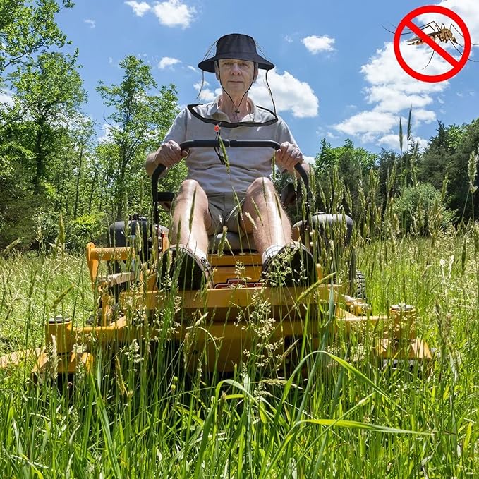 2 Pack Mosquito Head Net Mesh for Hiking & Outdoors,Bug Netting over Hat Adults Fishing,Insect Shield Protection Face Cover Mask Hood against Fly Midge Gnat