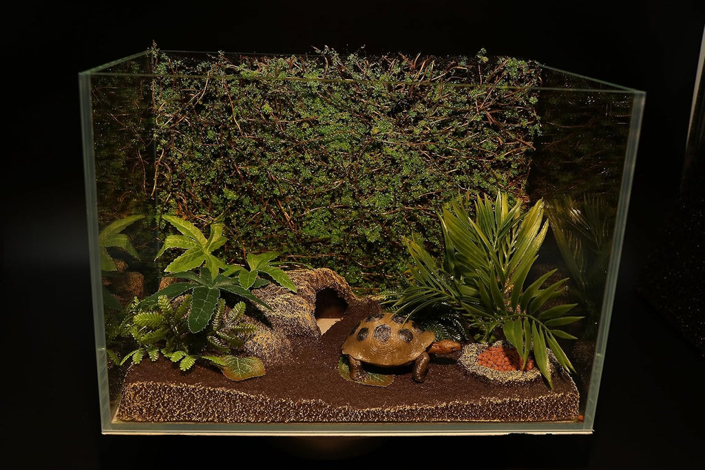 AQUA KT Terrarium Moss Background Backdrop Wall Artificial Reptile Amphibian Cage Decoration for Lizard Bearded Dragon Snake Frog Chameleon Climbing, Pack of 2