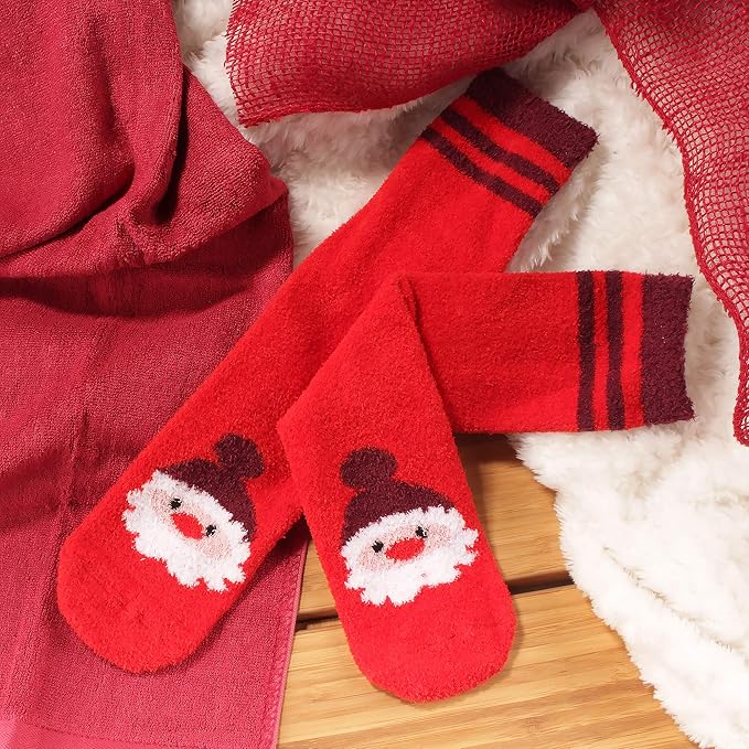 BambooMN Women's Super Soft Warm Microfiber Fuzzy Cozy Animal Socks or Christmas Winter Animal Socks, Value Pack