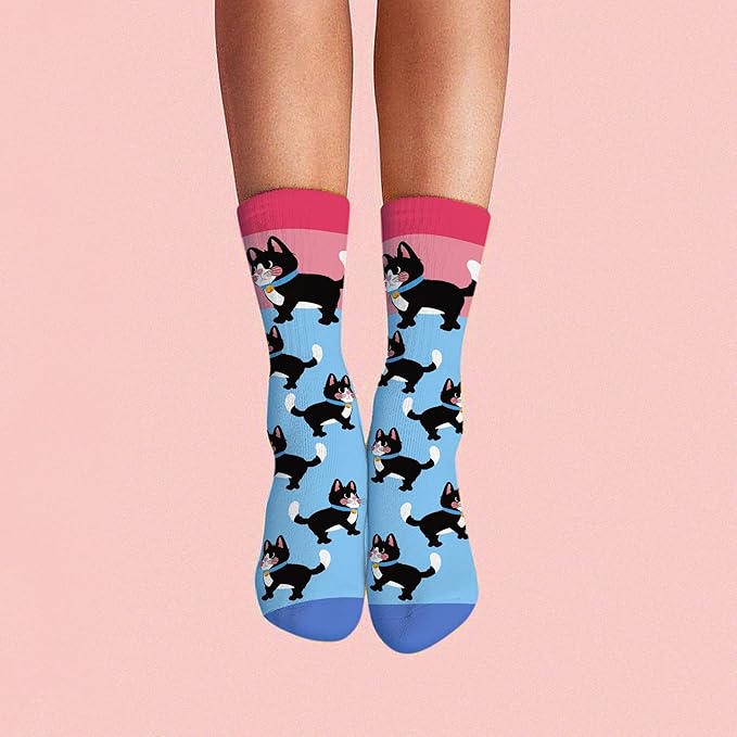 AGRIMONY Funny Cat Dog Socks for Women Teen Girls-Animal Novelty Cute Socks-Mothers Day Cat Dog Mom Gifts Stocking Stuffers